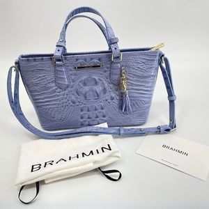 Brahmin Mini Asher Periwinkle Melbourne Satchel